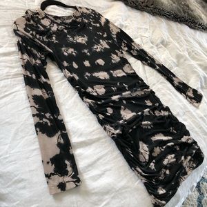 Gypsy 05 black and taupe marble patterned dress